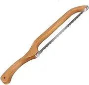 Bread Bow Cutter, Portable Slicer With Handle - Wooden Serrated Kitchen Accessory for Sandwiches