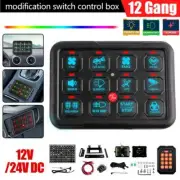 RGB 12 Gang Switch Panel Momentary Circuit Control Relay System Box 12V 24V (for: Audi)