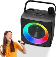 Portable Karaoke Machine with 2 Wireless Microphones,Bluetooth Karaoke Machine S