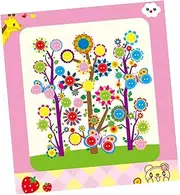 GLSTOY Educational Kids Craft Kit 12pcs Button Painting Materials DIY Diamond Pasting Sticky Painting Toy Boys Girls Toys