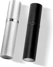 VVGAOGES Perfume Atomiser,Portable Refillable Empty Perfume Spray,Mini Perfume Bottles Empty for Travel 5ml (Black&Silver)
