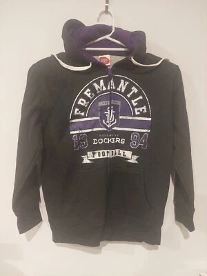 AFL Fremantle Dockers Kids Youths Hoodie Jumper Jacket Size 12 - Jersey Football