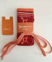 Orangetheory Fitness Socks & Shoelace Bundle (One Size Fits Most) + Card Holder