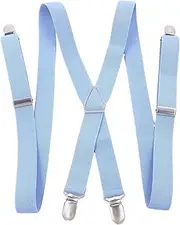 [ESOMAVRIX] Elastic Adult Suspender for Jeans Skirt Unisex Teens Woman Men X Shape Elastic Clip-On Suspenders 4 Clip Pant/651