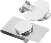 [KOMBIUDA] 1 Pair Magnetic Tie Stay Clips for Men Invisible Collar Stay Pin Silver Tie Clips for Professional Appearance Easy to Use