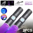 LED UV Torch Ultra Violet 395nm Flashlight BlackLight Lamp USB Rechargeable Zoom
