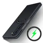 Ring Cover Matte Hard PC fr Samsung Galaxy Z Fold 6 Case Metal Magsafe Slim Thin