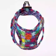 Step-in Air Dog Harness - All Weather Air Mesh Vest Harness for (S, Puzzle)