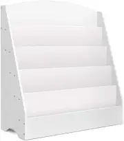 Kids Bookshelf, 5 Tiers Storage Book Shelf Bookshelves Corner Wall Toy Bookcase