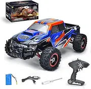 Centra RC Car 1:8 4WD Electric Off-Road Racing Brushed Motor 2.4GHz Remote Control Monster Truck High Speed Max 40mph Boys Adults Play Toys Gift 14+ Years Old Children (Blue)
