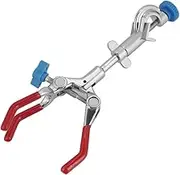 Lab Clamp 3 Prong,Adjustable Test Tube Flasks Clamp,Finger Swivel Style Rubber Coated Laboratory Stand Clip,8.7Jaw Retort Stand Condenser Clamp