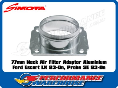 Simota 77mm Pod Air Filter Adaptor Aluminium suits Ford Escort Lx 93-On, Probe