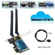 Desktop Gaming PCIe WiFi Bluetooth Card Dual Band Wireless PCI-E Network Adapter