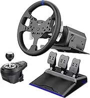 PXN V99 PC Racing Wheel with Pedals and Shifter, 3NM Force Feedback Steering Wheel for PC/PS4/PS3/Xbox One