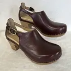 Dansko Womens Shoes Size 38 Burgundy Sassy Milled Burnished