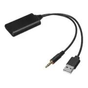 Car Wireless Bluetooth Receiver USB 3.5Mm Aux Media Music Player Audio Cable