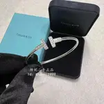 珊妮二手 TIFFANY & CO. 蒂芙尼 T系列 18K白金/玫瑰金 鑽石線圈手鐲 手環 情侶款 GRP0778現貨