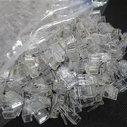 20/50/100pcs RJ-45 Ethernet Cables Module Plug Network Connector for UTP Cat5 Cat5e RJ45 Network Cable Crystal Heads 8P8C (Color : 50 pcs)