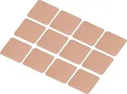 sourcing map Heatsink Copper Pad Shim 15mm x 15mm x 0.1mm Thermal Conductive Heat Sink for Electronic Chip Cooling Pack of 12