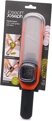 Joseph Joseph Handi-Grate 2-in-1 Mini Grater and Slicer - Orange