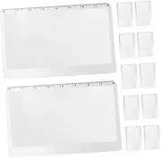 12pcs Portable Magnifying Ruler Bookmark Magnifier with Magnification Scale for Reading Newspapers Books and Magazines for Seniors and Everyday Use