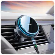 15W for MagSafe Car Mount Charger, (3.81 lbf) Magnetic Qi Wireless Car Charge...