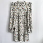 Ted Baker Kyyle Floral Mini Dress 1 Size 0/2 Tie Back Cold Shoulder Summer NEW