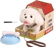 Electric Dog - Barking Plush Electronic Pet | Battery Powered Realistic Dog Toy with Rope, Walking, Barking, Tail Wagging