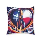 Tufted Square Floor Pillow - "Blast Off Houston" - Home Decor! Stros! Nation!