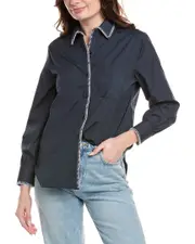 rag & bone Maxine Blanket Stitch Shirt