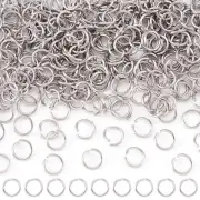 Craftdady 1000Pcs Stainless Steel Open Jump Rings 8mm Round 1mm Thick Connect...
