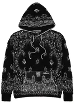 Amiri Bandana Hooded Brushed-knit Jumper - Black - M M