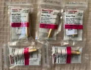FIVE (5) SIOUX CHIEF LFAC-744, 935-10301 BRASS PIPE NIPPLES 1/4 MIP X 3"