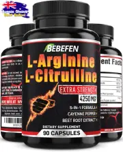 L-Arginine & L-Citrulline, 4250mg, 90 Capsules, Beet Root, Non-GMO