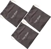 3pcs Canvas Hair Dryer Bag Hair Dryer Holder Bag Straightener Storage Bag Drawstring Travel Bag Hair Curling Tool Bag Drawstring Hair Tool Bag Hair Straightener Bag Cloth