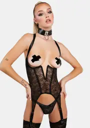 [Oh la la Cheri] Maryl Open Cup Lingerie Set