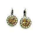 Mariana Earrings Golden Shadow Flower Shape Austrian Crystals My Treasures Coll.