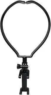 POPETPOP Neck Hanging Stabilizer Phone Clamp for Selfie Video Recording Compatible with Phone Durable Neck Clamp Bracket Accessory for Hands Use Black