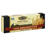 Alessi Imported Thin Autentico Italian Crispy BreadSticks Low Fat 3oz (24 Pack)