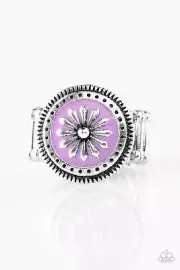 Paparazzi Free-Spirited Flower - Purple RING NIP