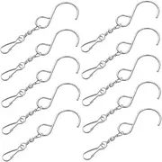 ORFOFE 20pcs Swivel Hooks Clips Heavy Duty Rotating Swivel Hooks Outdoor Use Hanging Hooks for Hanging Bird Feeders Wind Spinners and Lanterns