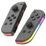 RGB Joy Con Controller for Nintendo Switch Replacement for Nintendo Switch Controller, Compatible with Switch OLED Grey