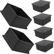6 Pack Furniture Feet Caps Chair Leg Floor Protectors Plastic Post Base Covers for Chairs Tables Non-Slip Design