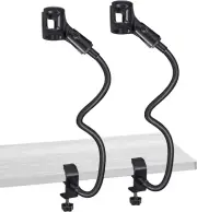 2 Pcs Gooseneck Mic Stand Mic Holder Microphone Stand Mount Adjustable Arm Adapt