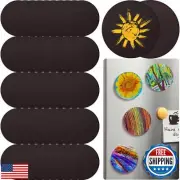 Engrowtic 50 Pcs Magnetic Painting Canvas Round Mini Panel Magnetic Painting