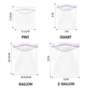 Food Storage Zip-lock Bags, Thick & Double Zipper Seal, Food Grade, Value Pack