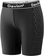 [Davion] Womens Softball Padded Sliding Shorts,Compression Underwear for Baseball Football Lacrosse Hockey XS-2XL