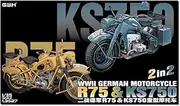 GREAT WALL HOBBY - Wwii German Motorcycle R75 & Ks750 2 In 2 Model Motorcycle |Great Wall Hobby|l3527| 1:35 Model Tank Promo