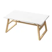 Foret Dining Table Rectangle Modern Home Kitchen Cafe Wood Metal 140x80cm White