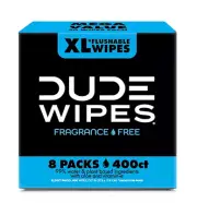 DUDE WIPES XL Flushable Wipes, Fragrance Free, 8 ct., 400 Wipes - FREE SHIPPING
